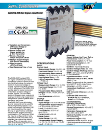 Thumbnail of document Data Sheet - DRSL-DC2 DIN Rail Conditioner Series w/Process Input, High accuracy